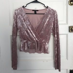 Trendy Velvet Wrap Top ☆ Forever 21